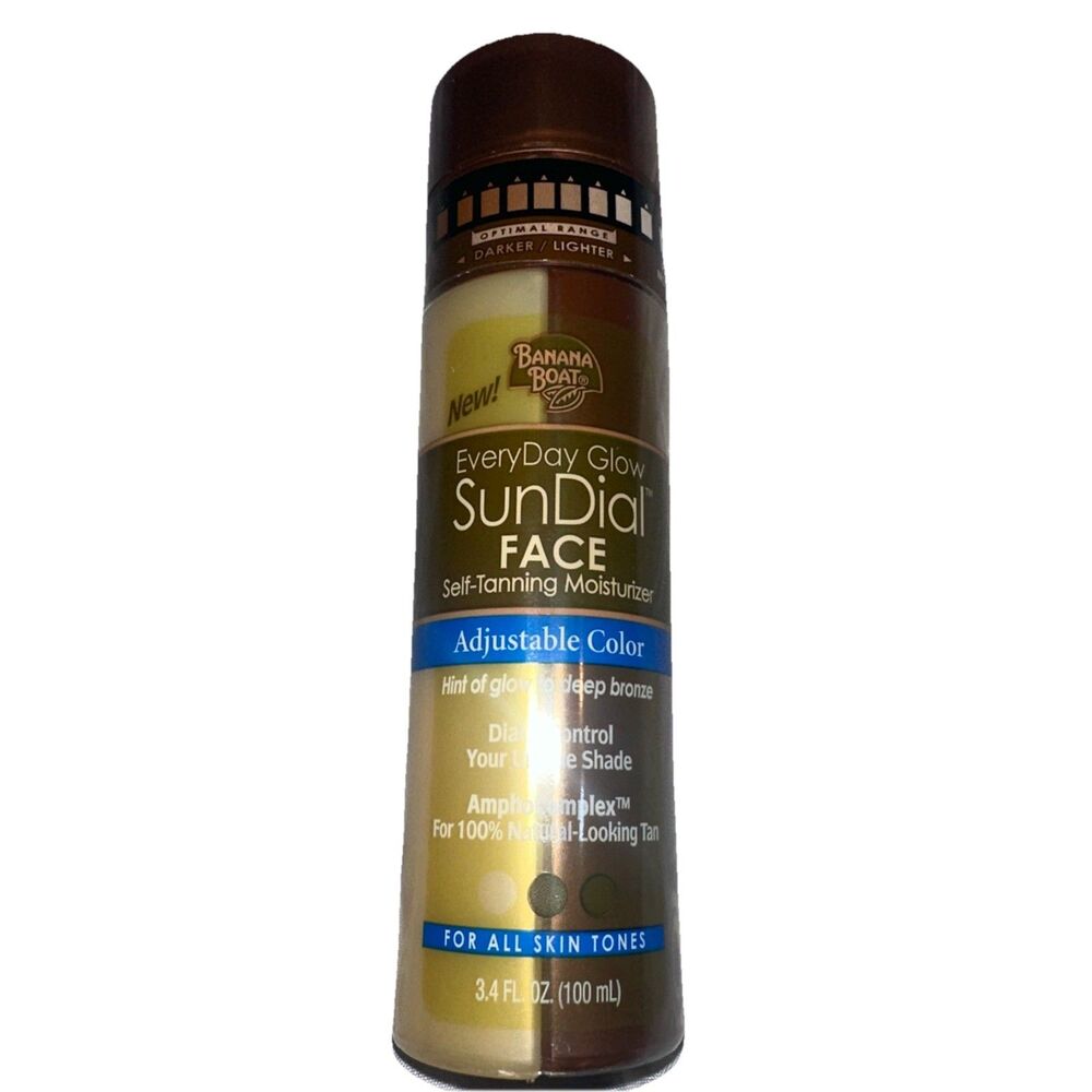 Banana Boat Everyday Glow Sundial Face Self Tanning Moisturizer 3.4oz Adjustable